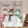 Unyqoos® Retro douchegordijn met sneeuwpop ontwerp en waterdichte eigenschappen