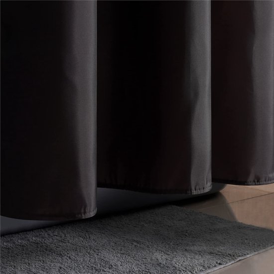 Unyqoos® Extra Lang en Antibacterieel Douchegordijn voor Luxe Badkamers, Wasbaar en Schimmelbestendig, Stijlvol Donkergrijs, 270x180 cm