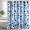 550x550-8491.jpg Unyqoos® Stijlvol Blauw Badkamergordijn met Zeshoekig Motief en Verzwaarde Zoom