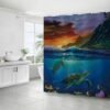 550x550-8509.jpg Unyqoos® Waterdicht polyester douchegordijn met maritiem ontwerp en haken