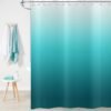 Unyqoos® Modern Douchegordijn met Turquoise Ombre Design voor Stijlvolle Badkamers