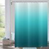 Unyqoos® Modern Douchegordijn met Turquoise Ombre Design voor Stijlvolle Badkamers
