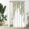 Unyqoos® Verfrissend Douchegordijn met Groene Eucalyptusbladeren voor Moderne Badkamers