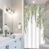 Unyqoos® Verfrissend Douchegordijn met Groene Eucalyptusbladeren voor Moderne Badkamers