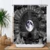 Unyqoos® Zwart-Wit Douchegordijn met Bohemian en Natuurlijke Motieven, Anti-Schimmel en Waterdicht Design