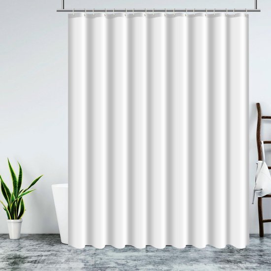 550x550-8585.jpg Unyqoos® Waterdicht en Antischimmel Douchegordijn van Textiel met Haken voor Badkamer