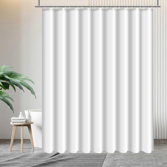 550x550-8587.jpg Unyqoos® Waterdicht en Antischimmel Douchegordijn van Textiel met Haken voor Badkamer