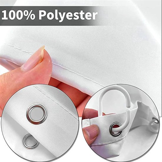 550x550-8588.jpg Unyqoos® Waterdicht en Antischimmel Douchegordijn van Textiel met Haken voor Badkamer