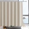 Unyqoos® Elegant Beige Douchegordijn met Linnenlook voor Luxe Badkamerervaring