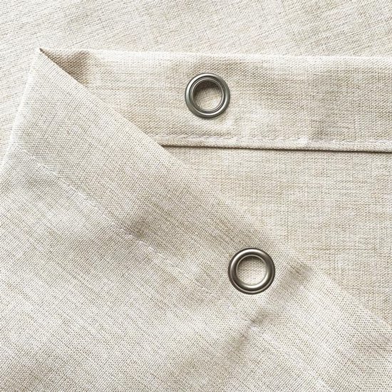 Unyqoos® Elegant Beige Douchegordijn met Linnenlook voor Luxe Badkamerervaring