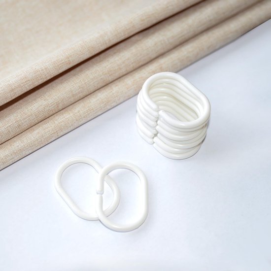 Unyqoos® Elegant Beige Douchegordijn met Linnenlook voor Luxe Badkamerervaring