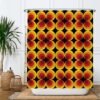 Unyqoos® Retro Bloemen Douchegordijn met Vintage Vibe en Anti-Schimmel Technologie voor Badkamer