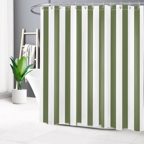 550x550-8614.jpg Unyqoos® Waterafstotend wit gestreept douchegordijn voor een moderne badkamerstijl