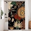 Unyqoos® Stijlvol Waterdicht Douchegordijn met Bloemen en Bladeren voor Luxe Badkamerdecoratie