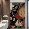 Unyqoos® Stijlvol Waterdicht Douchegordijn met Bloemen en Bladeren voor Luxe Badkamerdecoratie