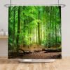 Unyqoos® Waterafstotend douchegordijn met 3D landschap print voor badkamer