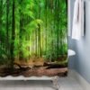 Unyqoos® Waterafstotend douchegordijn met 3D landschap print voor badkamer
