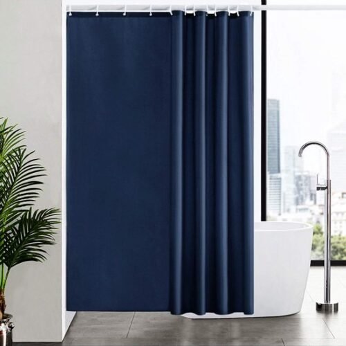 Unyqoos® Waterdicht en schimmelwerend donkerblauw douchegordijn met ringen 180x200 cm