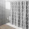 Unyqoos® Grijs Semi-Transparant Douchegordijn met Schimmelwerende Eigenschappen en Sneldrogende Textielstof