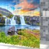550x550-8787.jpg Unyqoos® Waterafstotend douchegordijn met natuurprint voor frisse badkamerervaring