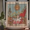 Unyqoos® Stijlvol Douchegordijn met Zon, Bloemen en Retro Ontwerp, Waterdicht en Wasbaar, 180 x 200 cm