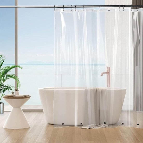 Unyqoos® Waterdicht en Schimmelbestendig Douchegordijn met Magneten en Clips 180x200 cm