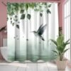 550x550-8833.jpg Unyqoos® Waterdicht douchegordijn met groene bladeren en verzwaarde zoom voor badkamer