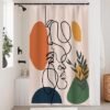 Unyqoos® Stijlvol Douchegordijn Met Abstracte Kunst Ontwerp Voor Moderne Badkamers