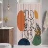 Unyqoos® Stijlvol Douchegordijn Met Abstracte Kunst Ontwerp Voor Moderne Badkamers