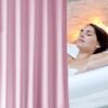 550x550-8868.jpg Unyqoos® Roze textiel douchegordijn met waterdichte eigenschappen en haken