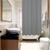 550x550-8872.jpg Unyqoos® Waterbestendig douchegordijn met haken in antracietgrijs polyester