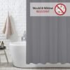 550x550-8873.jpg Unyqoos® Waterbestendig douchegordijn met haken in antracietgrijs polyester