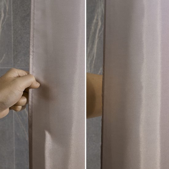 550x550-8897.jpg Unyqoos® Elegante Waterafstotende Douchegordijnset Met Schimmelwerende Textielgordijnen En Gordijnringen, 180 x 200 cm