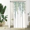 Unyqoos® Stijlvol Groen Blad Douchegordijn met Eucalyptusmotief voor Moderne Badkamerinrichting