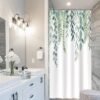 Unyqoos® Stijlvol Groen Blad Douchegordijn met Eucalyptusmotief voor Moderne Badkamerinrichting