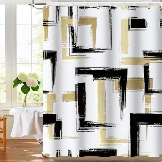550x550-8910.jpg Unyqoos® Stijlvol geometrisch douchegordijn 180x200 cm met waterdichte eigenschappen