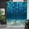 Unyqoos® Verfrissend Blauw Douchegordijn met Oceaan- en Strandthema voor Zomerse Sferen