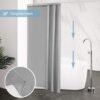 Unyqoos® Grijs waterdicht douchegordijn van polyester met schimmelwerende eigenschappen