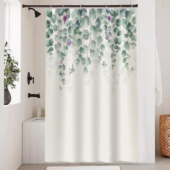 550x550-8951.jpg Unyqoos® Elegant Eucalyptus Design Douchegordijn Met Schimmelbestendige Eigenschappen Voor Een Luxe Badkamerervaring