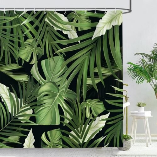 550x550-8963.jpg Unyqoos® Stijlvol Douchegordijn met Tropische Palmbladeren en Waterdichte Eigenschappen