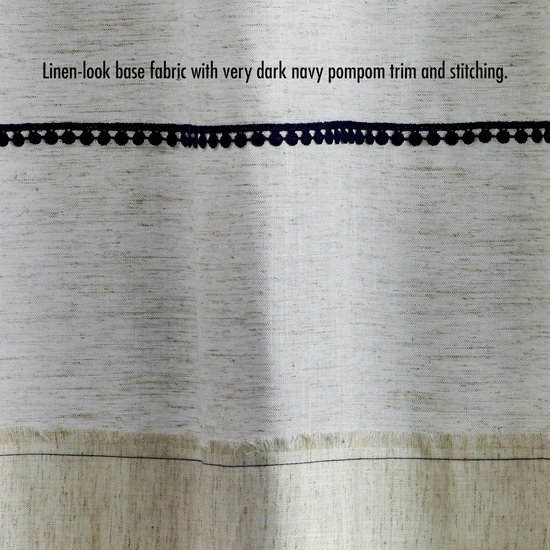 Unyqoos® Elegant Douchegordijn van Linnen en Polyester met Versterkte Ophangogen