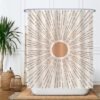 Unyqoos® Stijlvol Boheems Douchegordijn met Zonmotief - 180 x 200 cm - Waterafstotend en Wasbaar