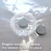 550x550-9007.jpg Unyqoos® Transparant waterdicht douchegordijn met magneten en kunststof haken
