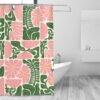 Unyqoos® Stijlvolle retro douchegordijn met abstracte bloemen en geometrische patronen