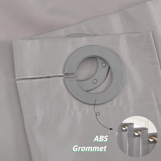 Unyqoos® Extra Lang Schimmelwerend Douchegordijn voor Bad en Douche, Antibacterieel en Wasbaar, 270 x 180 cm