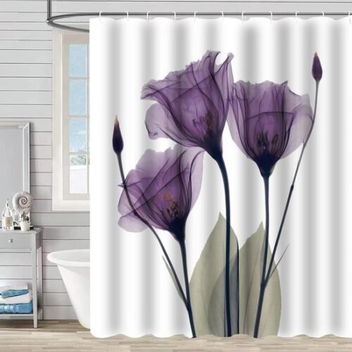 550x550-9049.jpg Unyqoos® Vintage Waterafstotend Douchegordijn Met Bloemenpatroon Voor Badkamers 180 x 180 cm Schimmelwerend