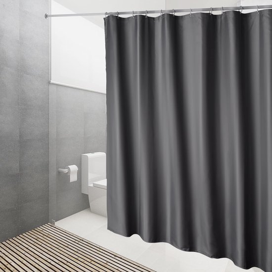 Unyqoos® Waterbestendig en Sneldrogend Douchegordijn van Textielstof met Inclusief Ringen voor Badkamercomfort