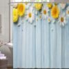Unyqoos® Stijlvol Bloemrijk Douchegordijn Met Schimmelbestendige Eigenschappen En Inclusief C-Ringen
