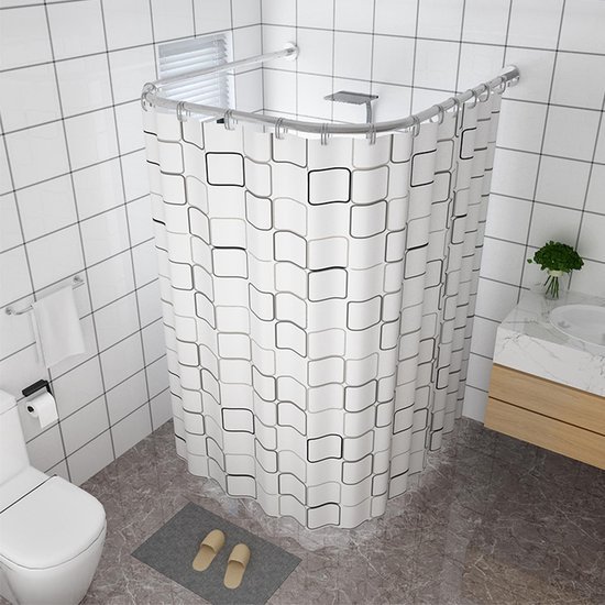 Unyqoos® Waterdicht en Schimmelbestendig Douchegordijn met Ringen voor Badkamer