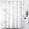Unyqoos® Waterdicht en Antibacterieel Douchegordijn met Luxe Marmerprint en Accessoires 180 x 180 cm